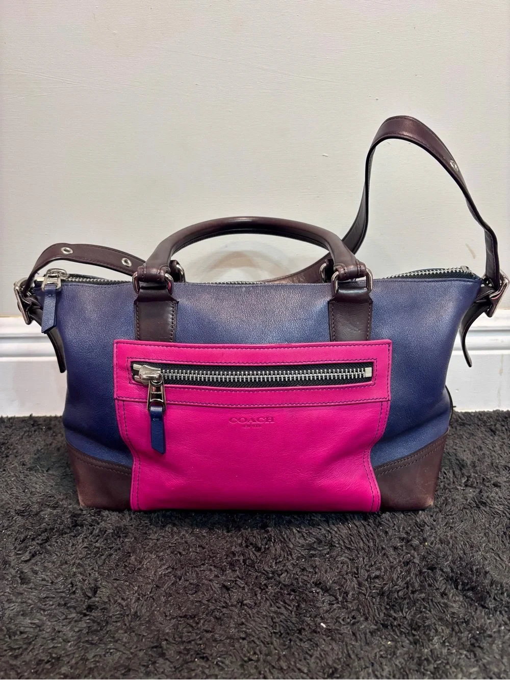 Coach Legacy Colorblock Leather Molly Satchel (Style 21134)